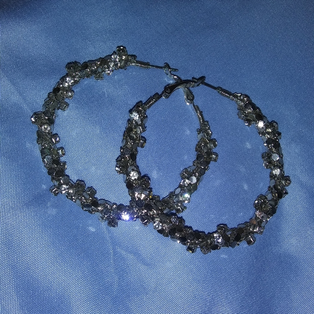 Embellished Hoop Earrings